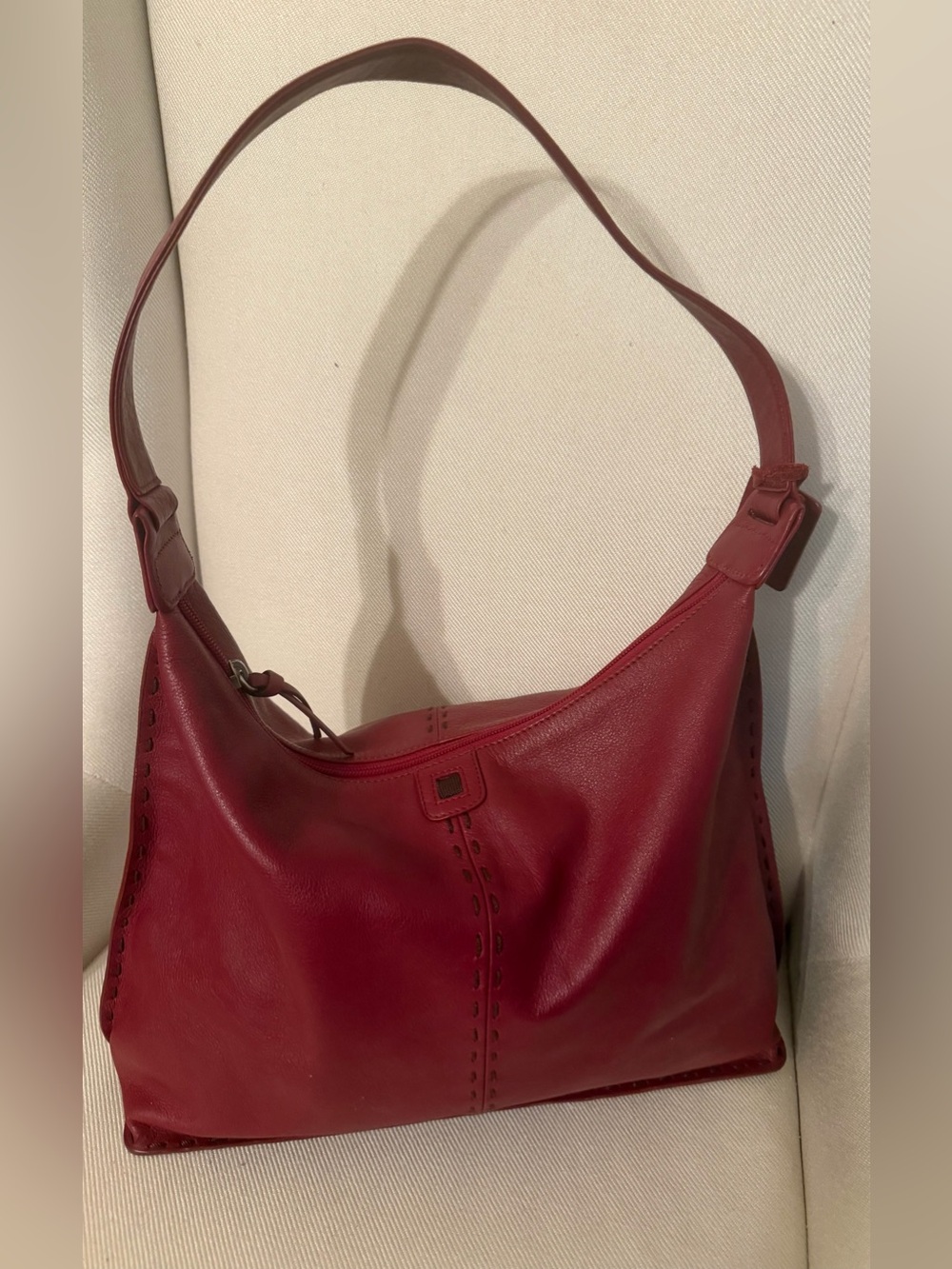 The Sak Deep Red Leather Shoulder Hobo